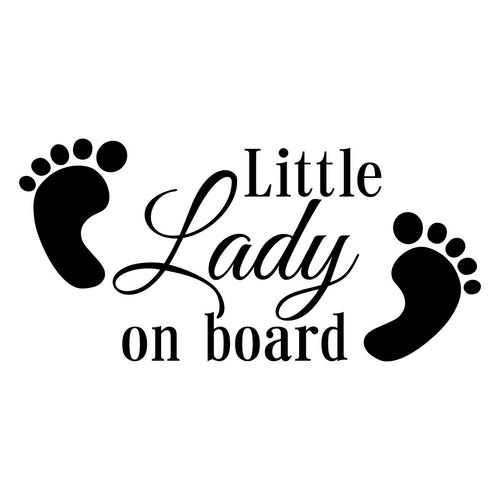 Little Lady On Board Car Sticker