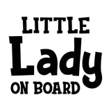 Little Lady On Board Car Sticker