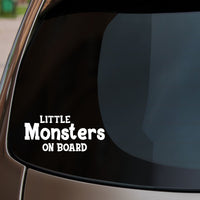 Little Monsters On Board Sticker fitted on car rear window