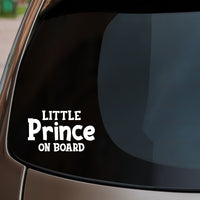 Little Prince On Board Sticker fitted on car rear window