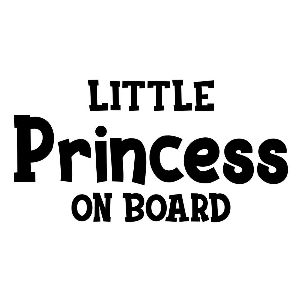 Little Princess On Board Car Sticker