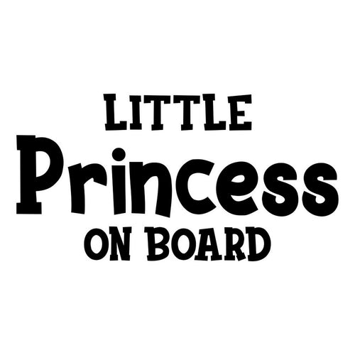 Little Princess On Board Car Sticker
