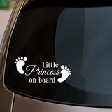 Little Princess On Board Car Sticker Fitted On Rear Window