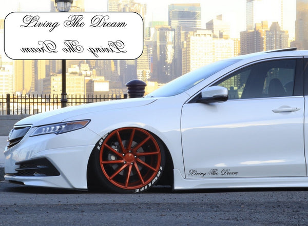 Living The Dream Side Skirt Car Stickers Decals