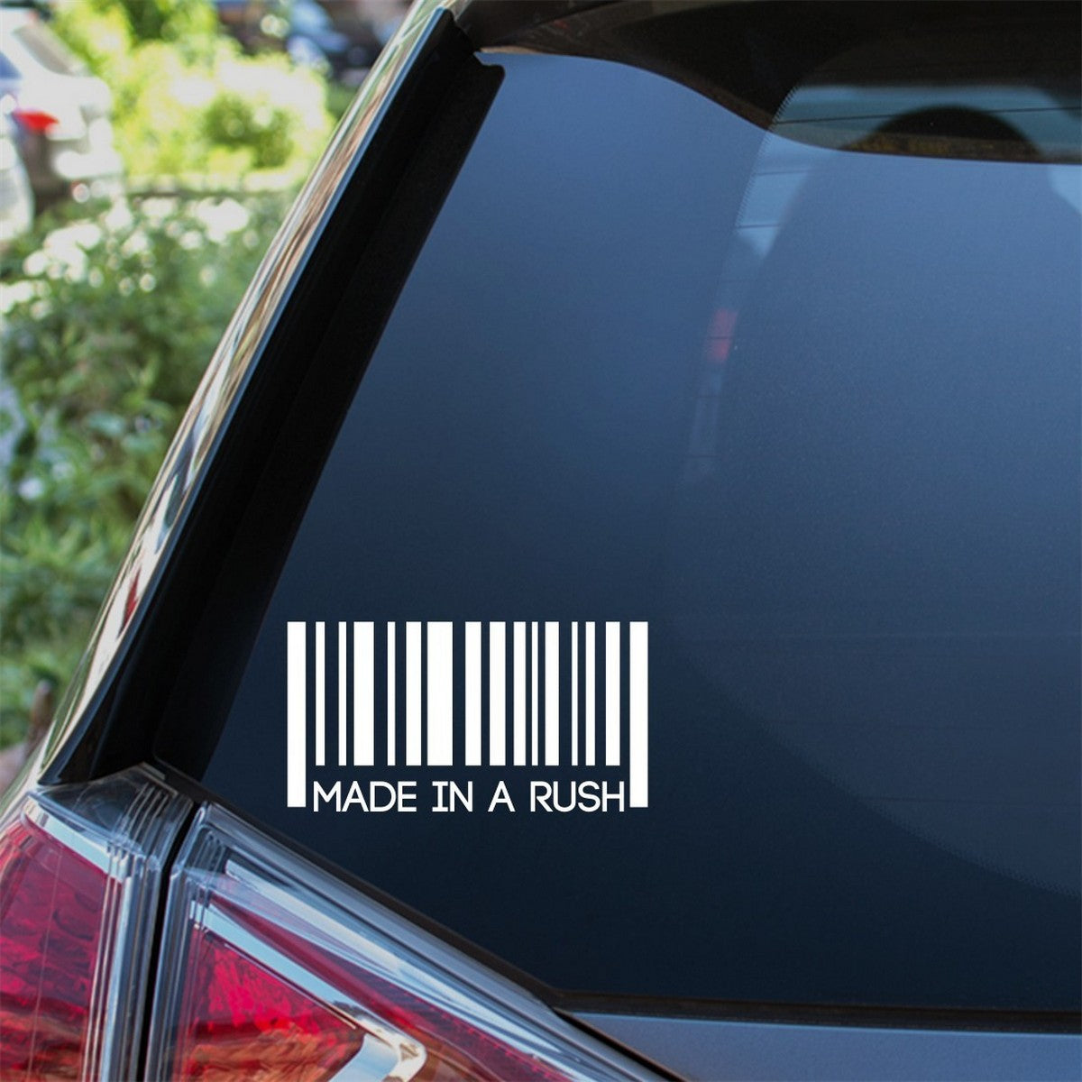 Made In A Rush Car Sticker