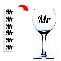Mr Wine Glass Stickers