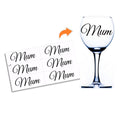 Mum Wine Glass Stickers