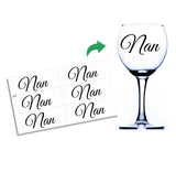 Nan Wine Glass Stickers