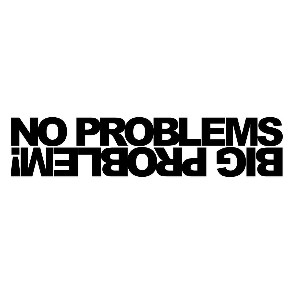 No Problems Big Problem Car Sticker