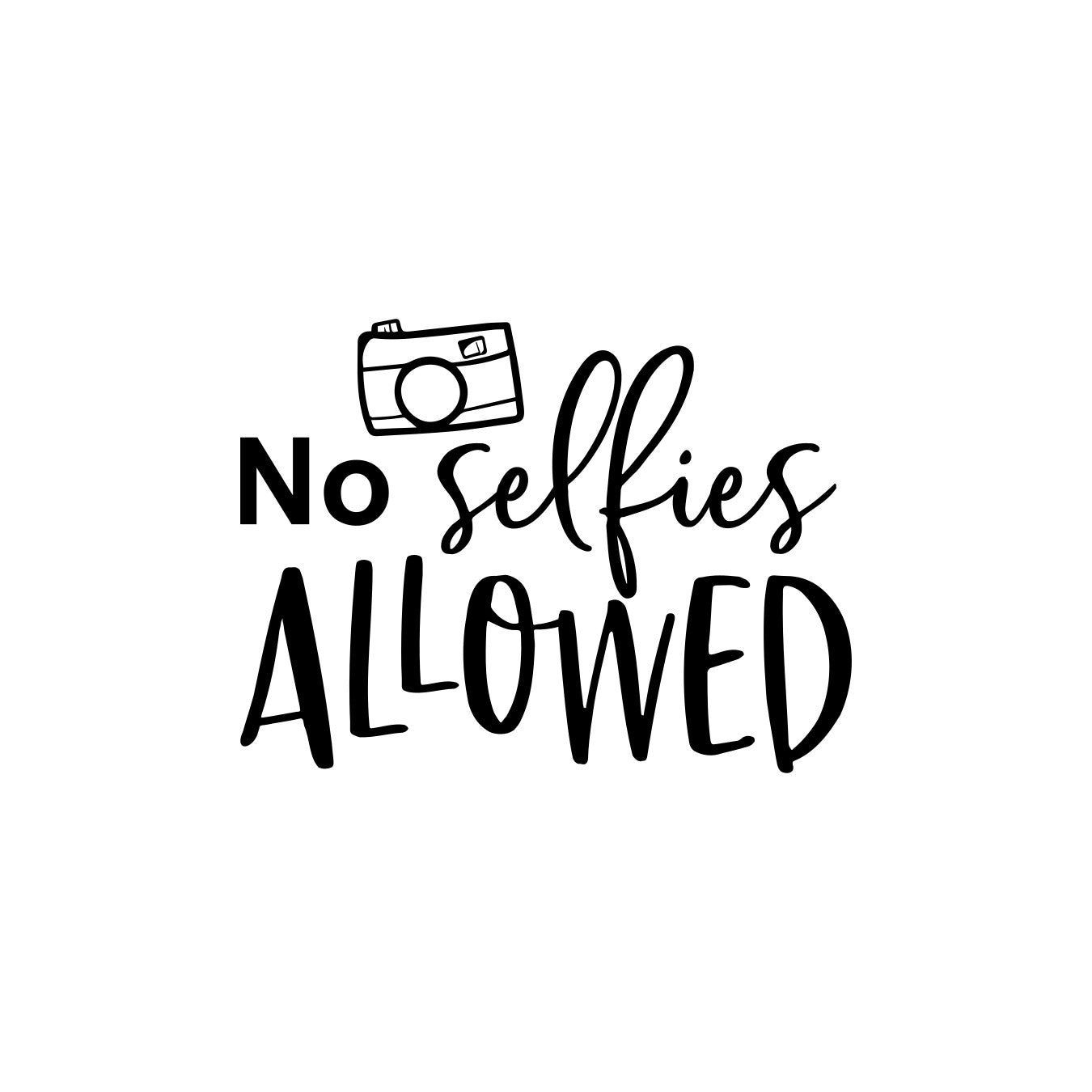 No selfies allowed toilet sticker