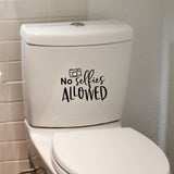 No selfies allowed funny toilet sticker