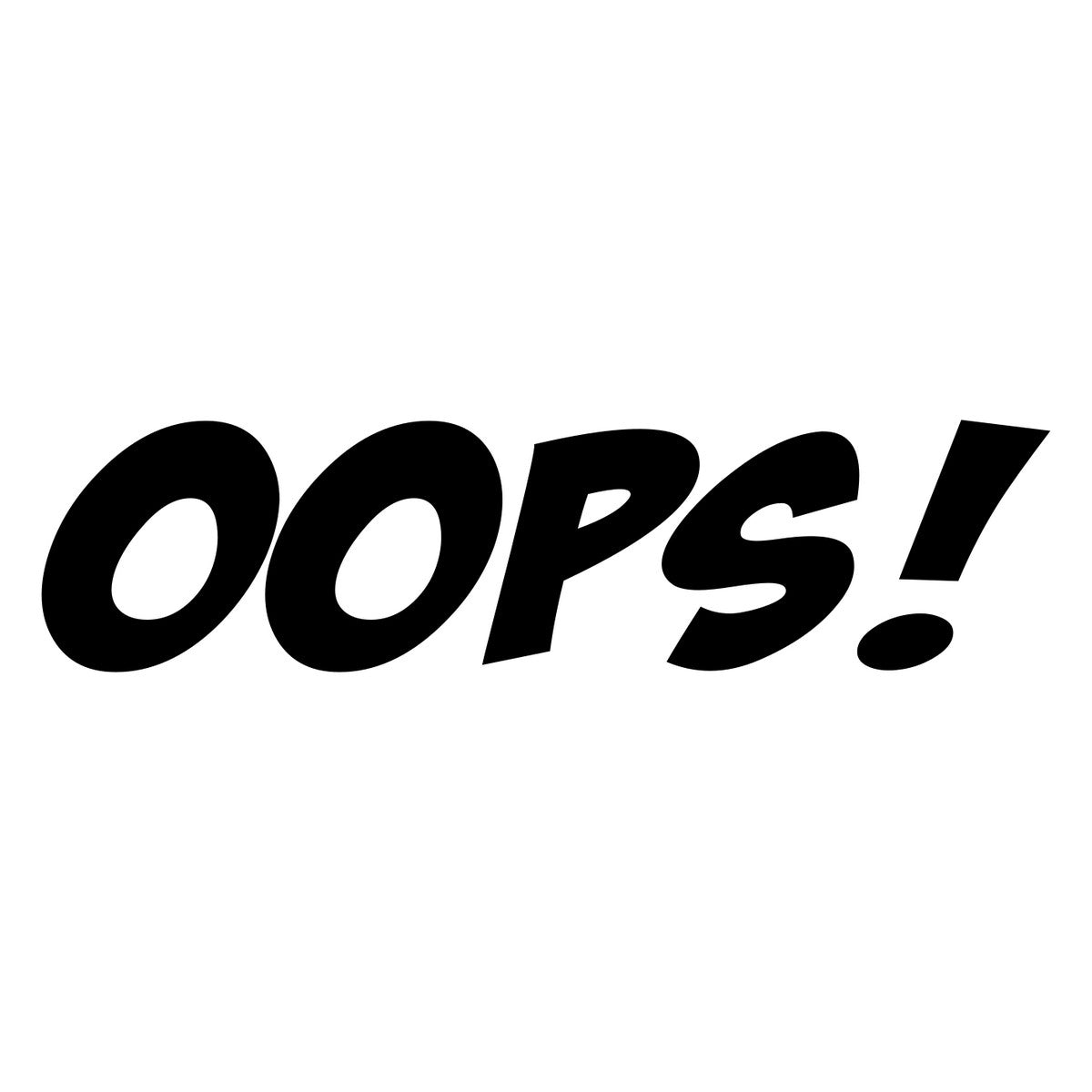 OOPS! Car Sticker