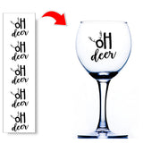 Oh Deer Wine Glass Stickers