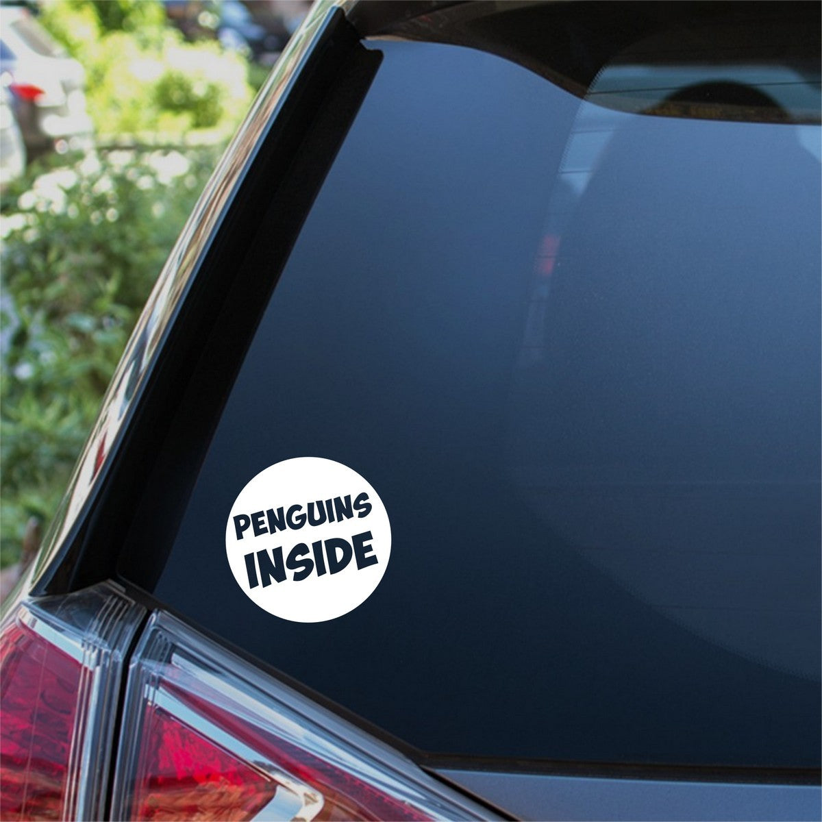 Penguins Inside Car Sticker
