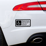 Please do not park too close. I need room to access my wheelchair Car Sticker