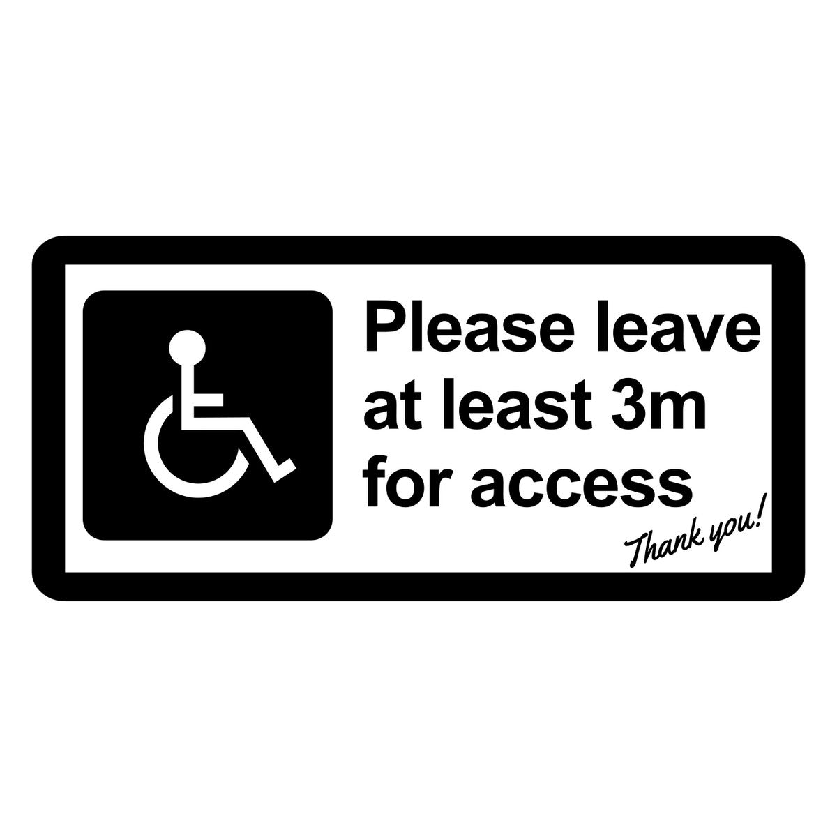 Please Leave At Least 3m For Access Car Sticker