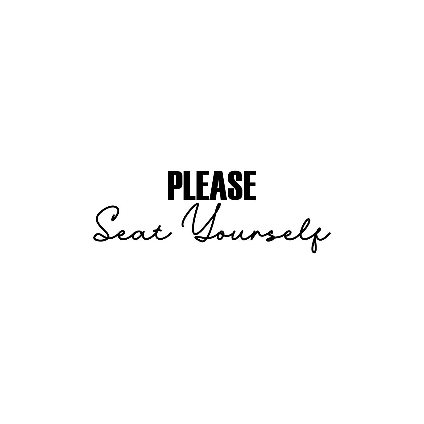 Please seat yourself toilet sticker