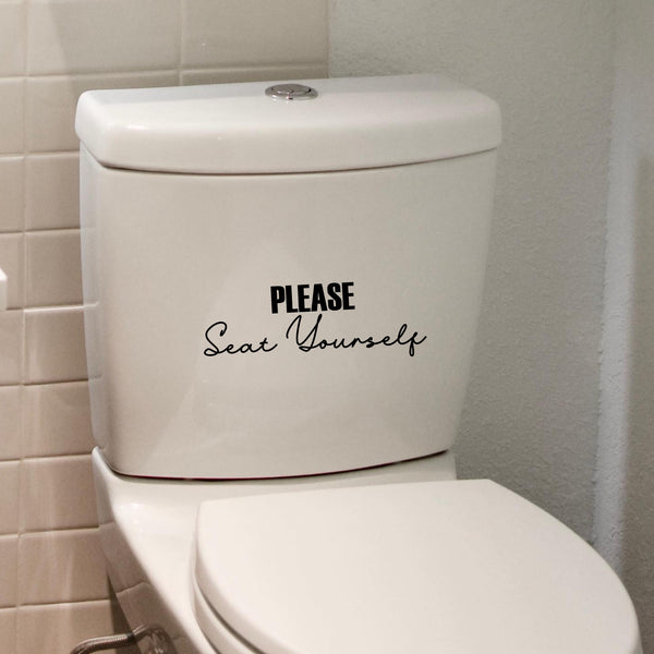 Please seat yourself funny toilet sticker