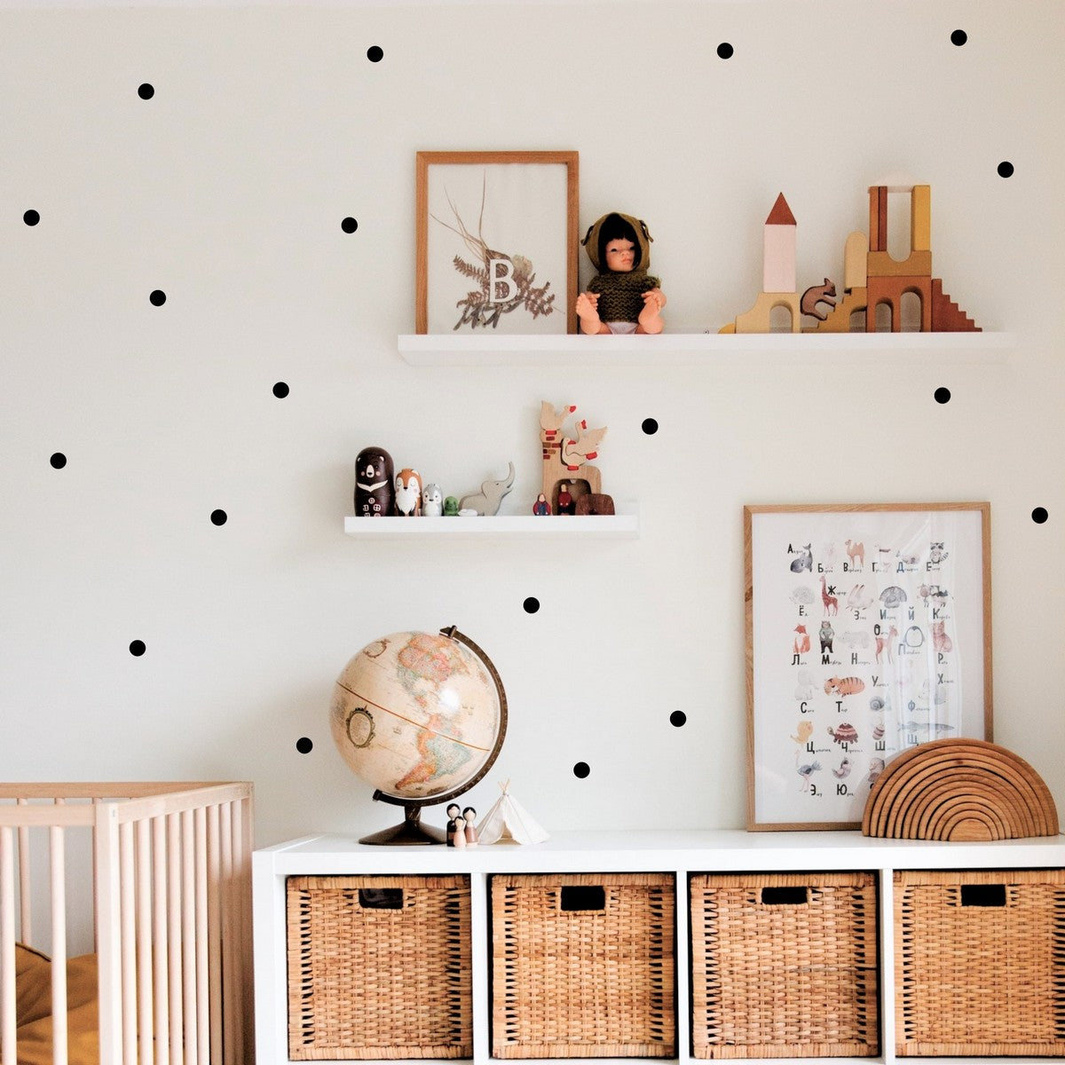 Polka dot wall stickers