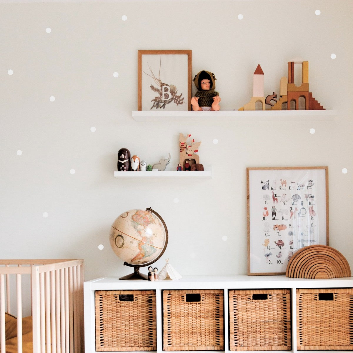 Polka dot wall stickers