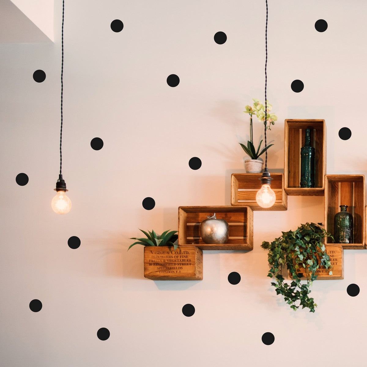 Polka dot wall stickers