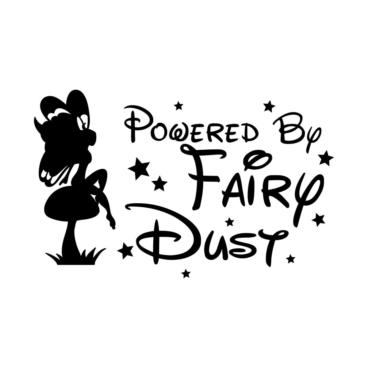 Powered By Fairy Dust Car Sticker