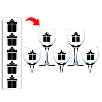 Present Wine Glass Stickers