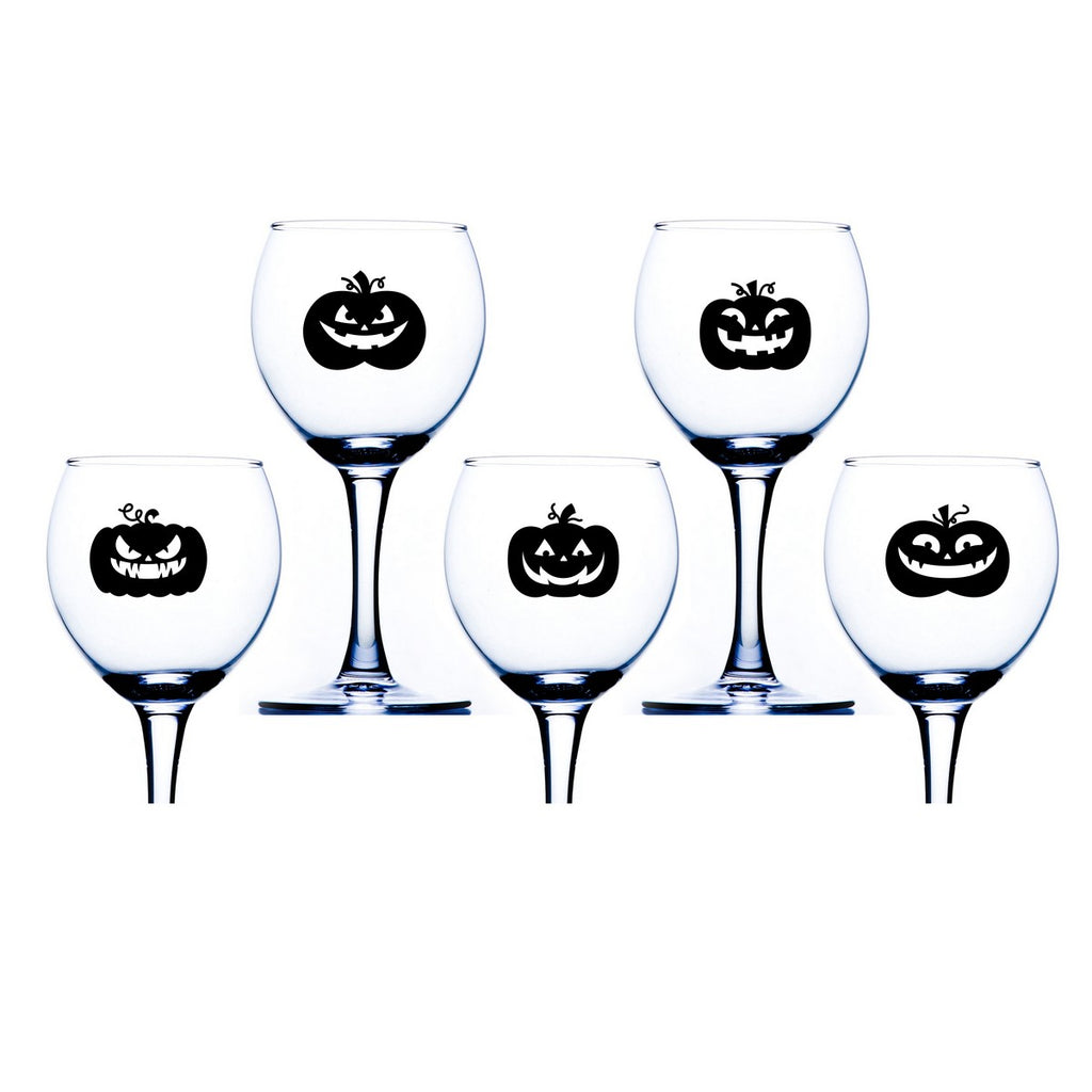 Pumpkin Wine Glass Stickers
