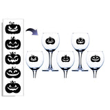 Pumpkin Wine Glass Stickers