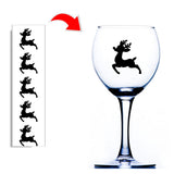 Reindeer Wine Glass Stickers
