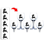 Reindeer Wine Glass Stickers