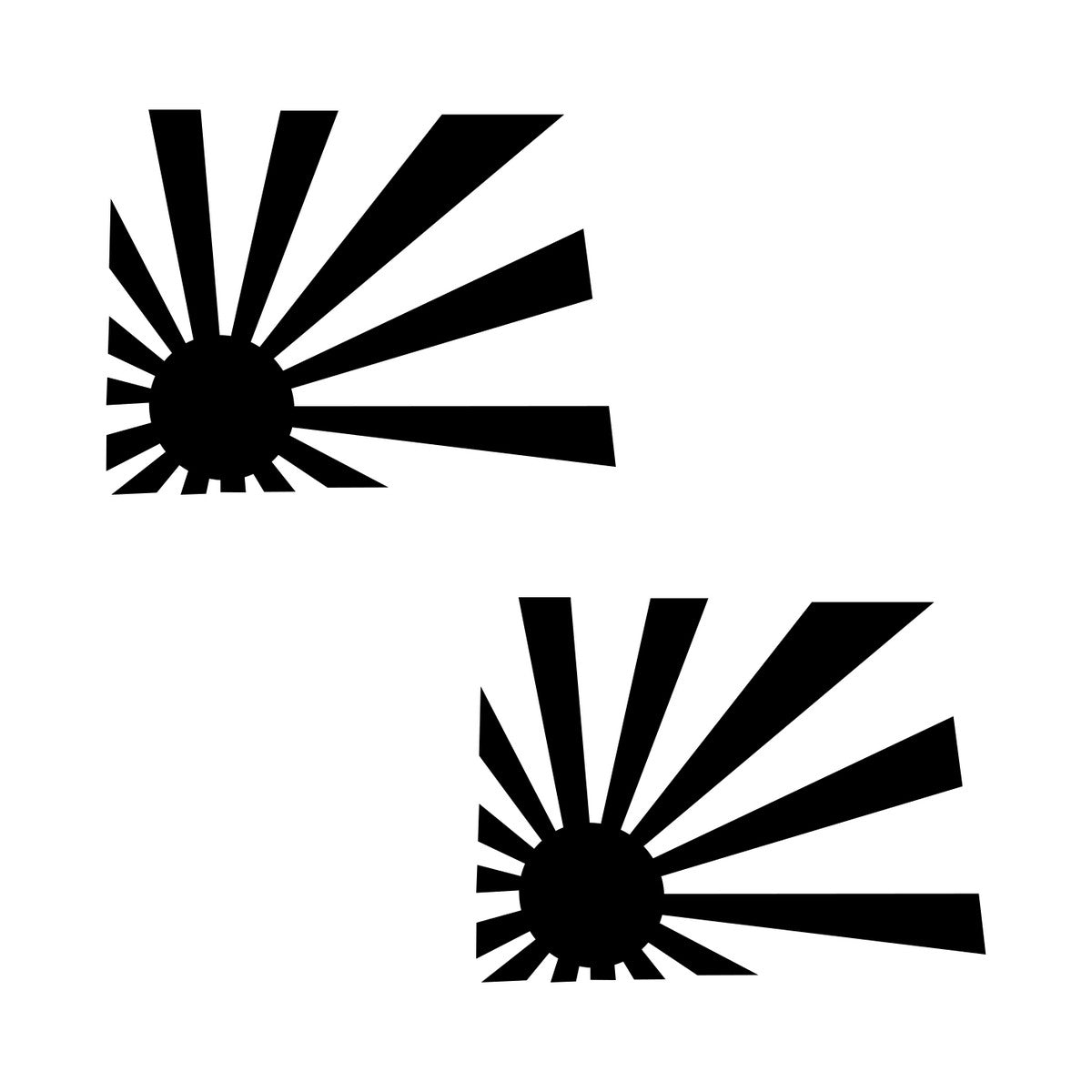Rising Sun Car Stickers
