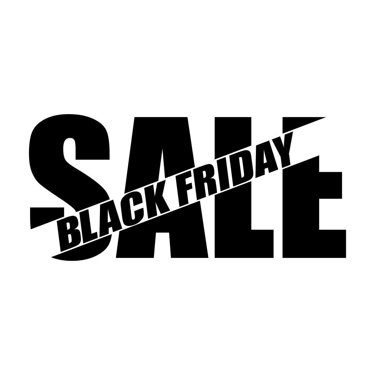 Black Friday Sale Shop Window Sticker black vinyl design on a white background