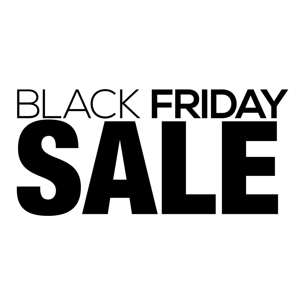 Black Friday Sale Shop Window Sticker black vinyl design on a white background