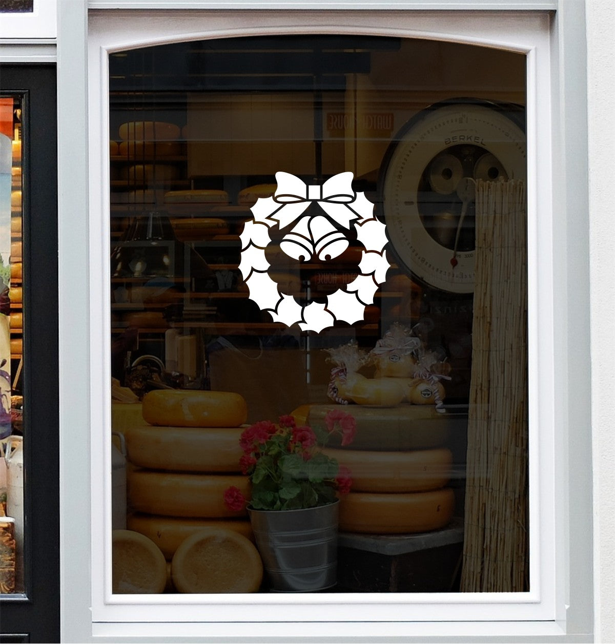 Wreath Christmas Window Sticker Vinyl Decal