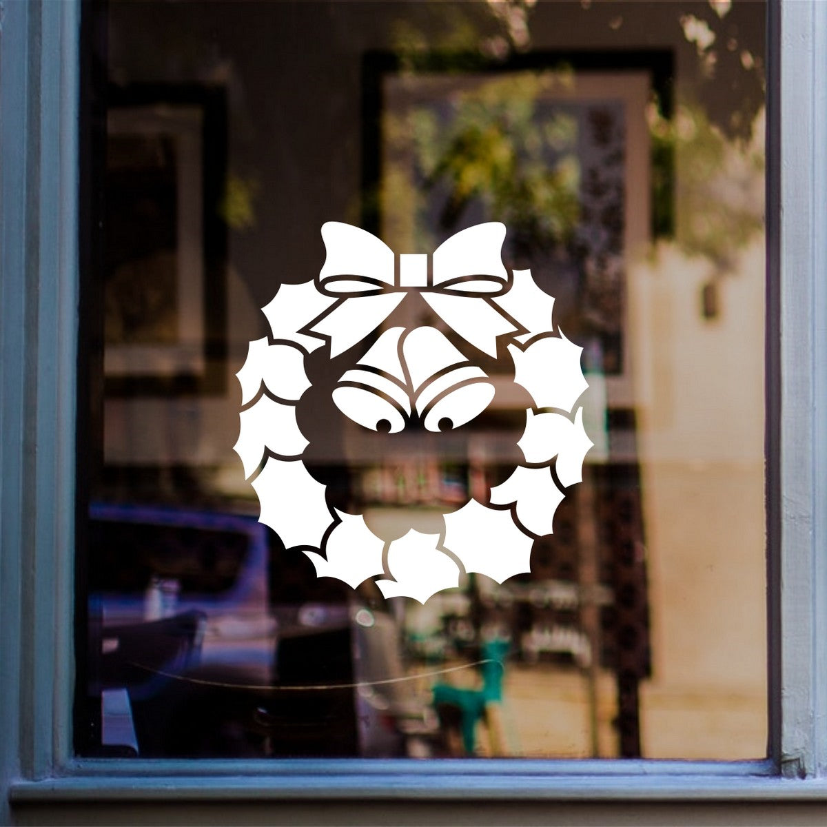 Wreath Christmas Window Sticker