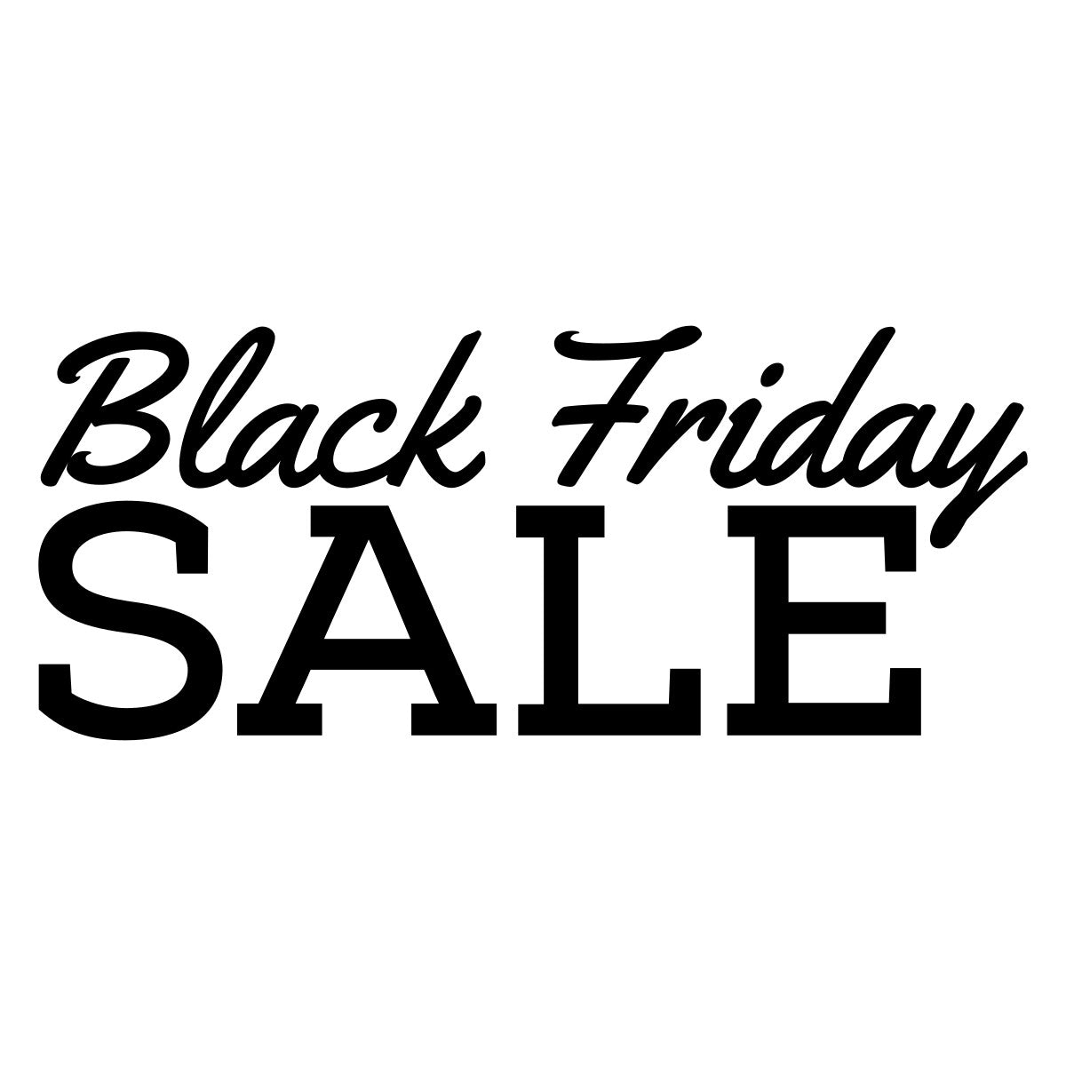 Black Friday Sale Shop Window Sticker black vinyl design on a white background