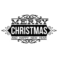 Merry Christmas and Happy New Year Window Shop Decal