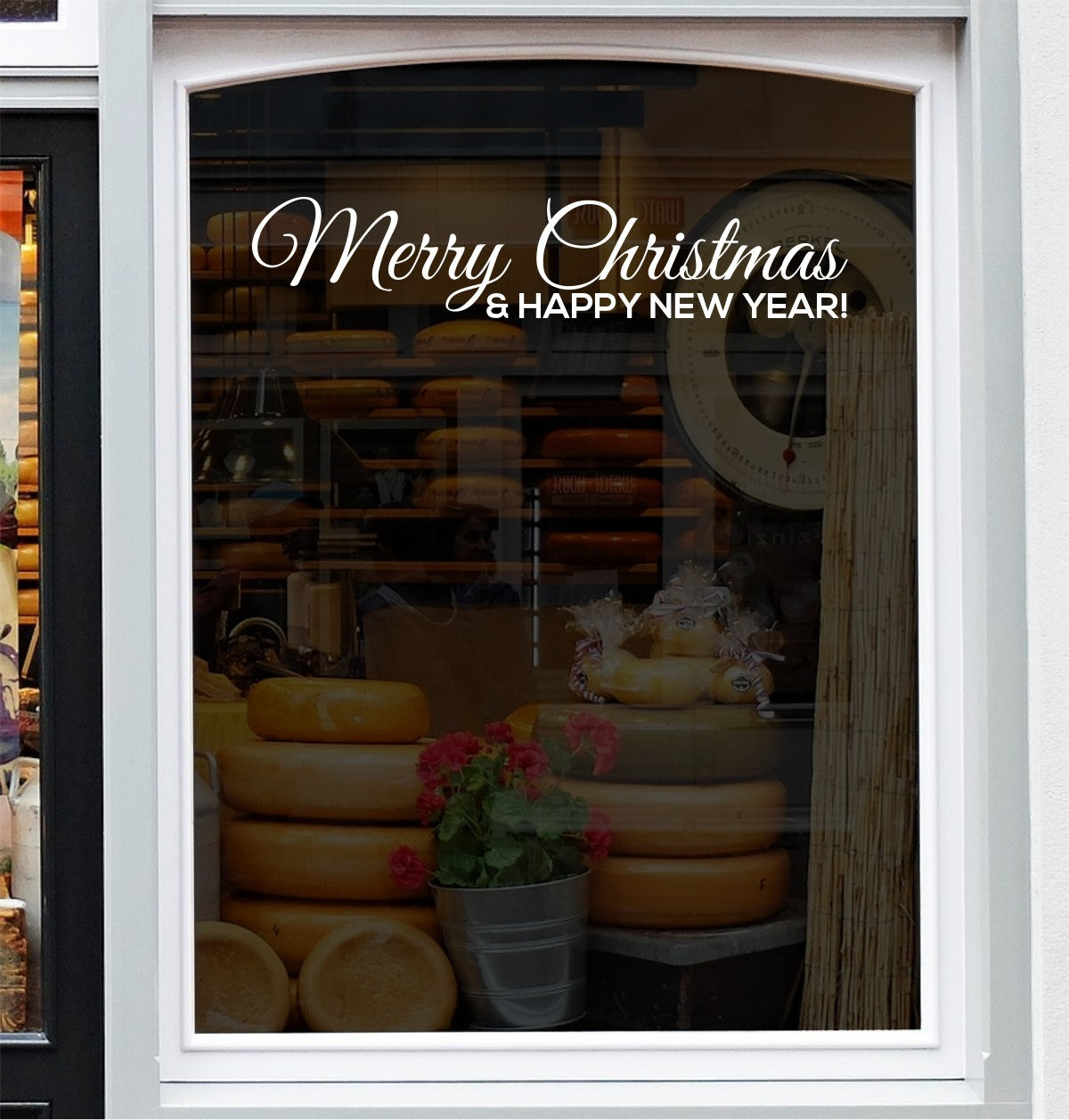 Merry Christmas and Happy New Year Window Sticker Vinyl Decal