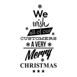 We Wish All Of Our Customers A Very Merry Christmas Window Sticker