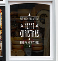We Wish You A Very Merry Christmas Window Sticker Vinyl Decal