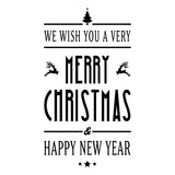 We Wish You A Very Merry Christmas Window Sticker