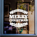 We Wish You A Very Merry Christmas Sticker in shop window