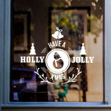 Have A Holly Jolly Xmas Sticker in shop window