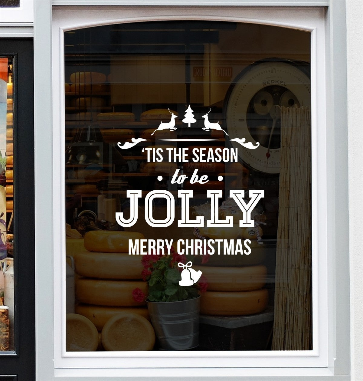 Tis The Season To Be Jolly Christmas Window Sticker Vinyl Decal