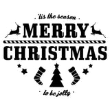 Tis The Season Merry Christmas Window Sticker
