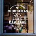 We Wish You A Merry Christmas Shop Sticker in shop window