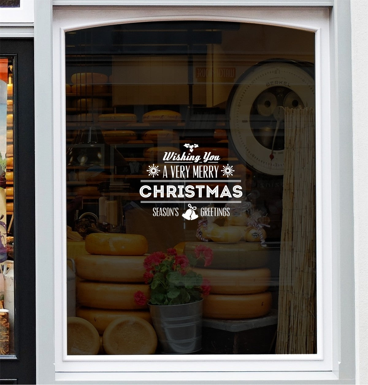 Wishing You A Very Merry Christmas Window Sticker Vinyl Decal
