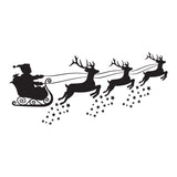 Santa Reindeer Snowflakes Christmas Window Sticker