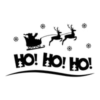 HO HO HO Santa Sleigh Christmas Window Sticker